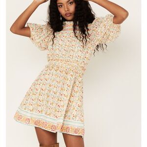 CLEOBELLA WOMEN'S DALLAS FLORAL PRINT MINI DRESS NWT XS